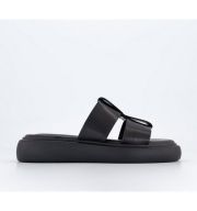 Vagabond Blenda Woven Slides Black Leather