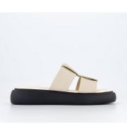 Vagabond Blenda Woven Slides Off White Leather