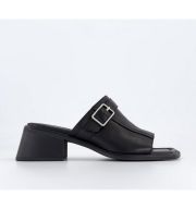 Vagabond Ines Buckle Mules Black Leather