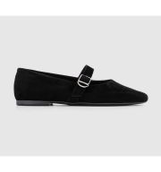 Vagabond Jolin Strap Ballerina Black Suede