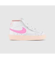Nike Blazer Mid &apos;77 Infant Trainers White Pink Spell Guava Ice Jade Ice