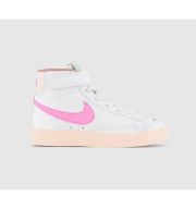 Nike Blazer Mid &apos;77 Kids Trainers White Pink Spell Guava Ice Jade Ice
