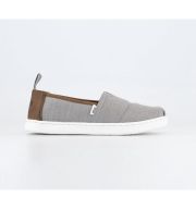 TOMS Alpargata Youth Slip Ons Drizzle Grey