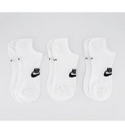 Nike Sportswear Everyday Essential Ankle Socks 3 Pack White Black