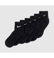 Nike Training Ankle Socks 6 Pairs Black White