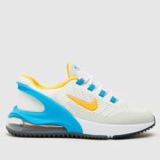 Nike white & pl blue air max 270 go Youth trainers
