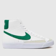 Nike white & green blazer mid 77 Youth trainers