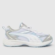 PUMA white & pl blue morphic Toddler trainers