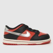 Nike black & red dunk low Boys Toddler trainers