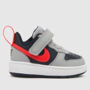 Nike navy & grey court borough low Boys Toddler trainers