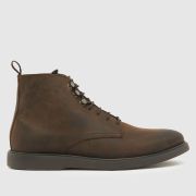 H BY HUDSON battle boots in dark brown
