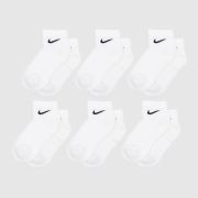 Nike white & black everyday ankle socks 6 pack
