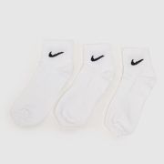 Nike white & black ankle socks 3 pack