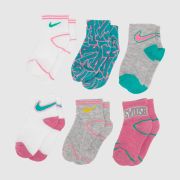 Nike multi kids quarter sock 6 pack