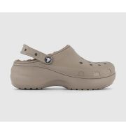 Crocs Classic Platform Lined Clogs Mushroom