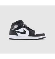 Jordan Air 1 Mid Trainers Off Noir Black White Black