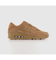 Nike Air Max 90 Trainers Flax Wheat Gum Light Brown