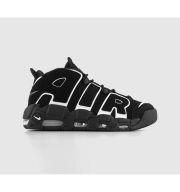 Nike Air More Uptempo Trainers Black White Black