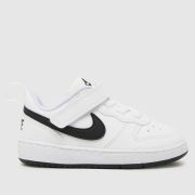 Nike white & black court borough low recraft Toddler trainers