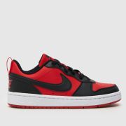 Nike black & red court borough low recraft Boys Youth trainers