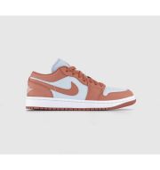 Jordan Air 1 Low Trainers Pure Platinum Sky J Orange White