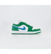 Jordan Air 1 Low Trainers Lucky Green Aquatone White