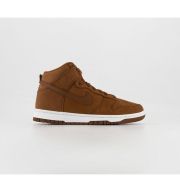 Nike Dunk Hi Trainers Pecan Pecan White