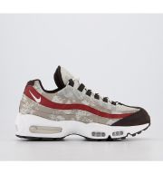 Nike Air Max 95 Trainers Light Bone Summit White Khaki Dune Red