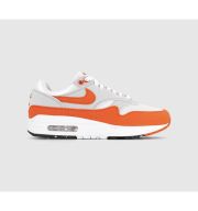 Nike Air Max 1 Trainers Neutral Grey Safety Orange White Black