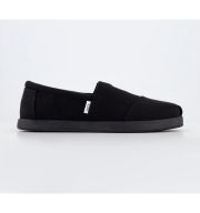 TOMS Alpargata Forward Slip Ons Blackblack Recycled Cotton Canvas