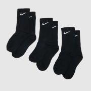 Nike black & white kids crew socks 3 pack