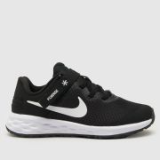 Nike black & white revolution 6 flyease Junior trainers