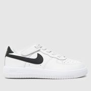 Nike white & black force 1 low easy-on Junior trainers