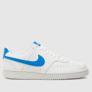 Nike court vision trainers in white & blue