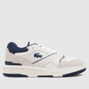 Lacoste lineshot trainers in white & navy
