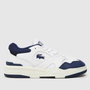 Lacoste lineshot trainers in navy & white