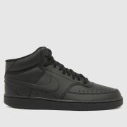 Nike court vision mid trainers in black
