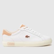 Lacoste powercourt trainers in white