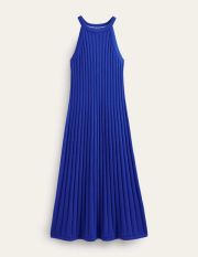 Sleeveless Knitted Midi Dress Blue Women Boden, Island Sapphire