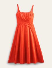 Sleeveless Panelled Midi Dress Orange Women Boden, Blood Orange
