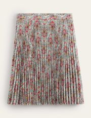 Mini Pleated Skirt Multi Women Boden, Multi, Vine Terrace