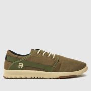 Etnies scout trainers in khaki