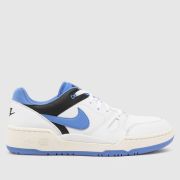 Nike full force lo trainers in white & blue