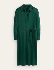 Clean Midi Pop Over Dress Green Women Boden, Emerald Night