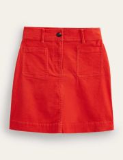 Estella Cord Skirt Red Women Boden, Admiral