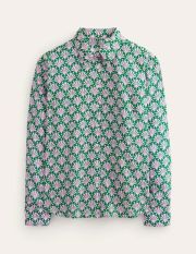 Sienna Silk Shirt Green Women Boden, Sweet Lilac, Shells