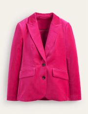 Marylebone Velvet Blazer Pink Women Boden, Vibrant Pink