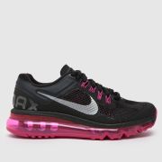 Nike black multi air max 2013 Girls Youth trainers