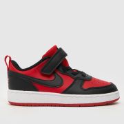 Nike black & red court borough low recraft Boys Toddler trainers