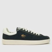 Lacoste baseshot trainers in white & green